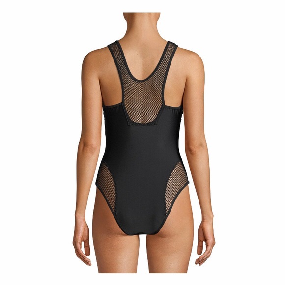 🌻NEW🌻 High Neck One-Piece Swimsuit With Mesh - Picture 4 of 5
